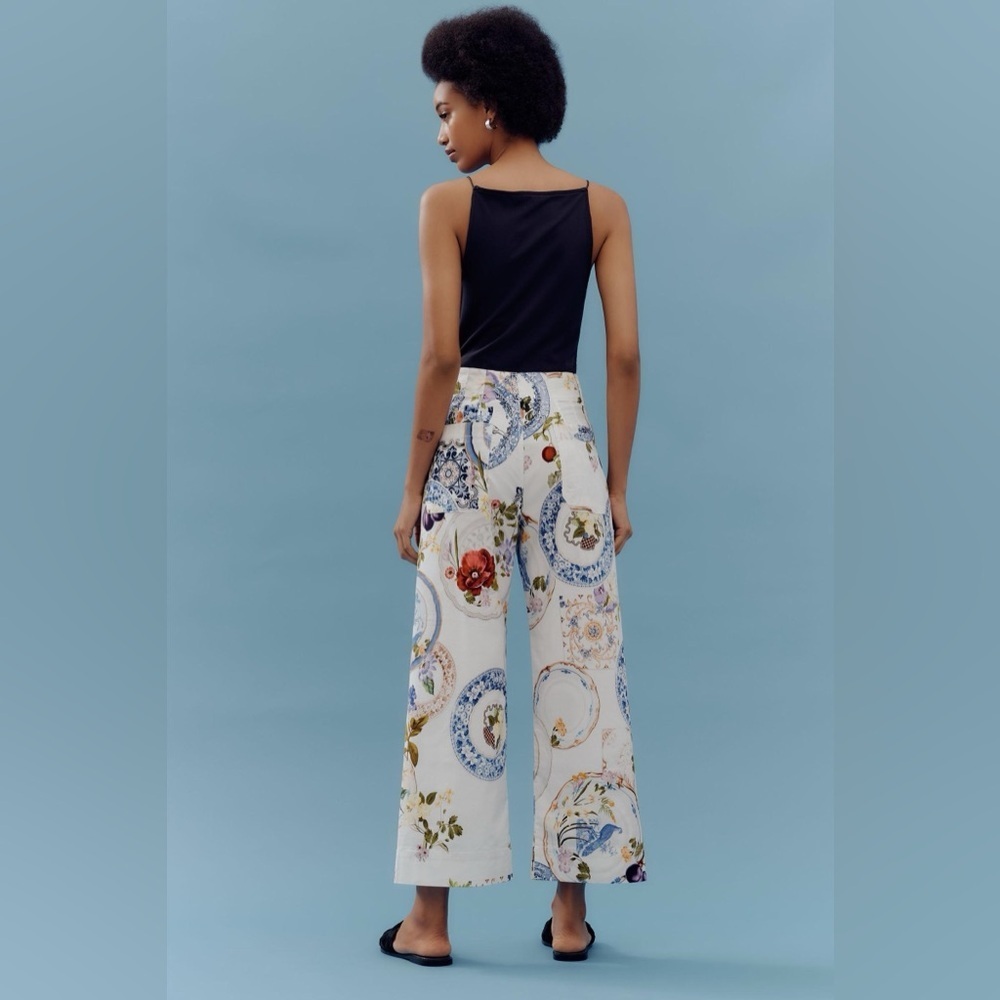 Anthropologie Maeve Colette Wide-Leg Tile Print Pants - Picture 4 of 15
